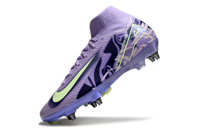 Nike Air Zoom Mercurial Superfly 10 Elite SG High-Tops Soccer Cleats - Purple/Yellow/Blue