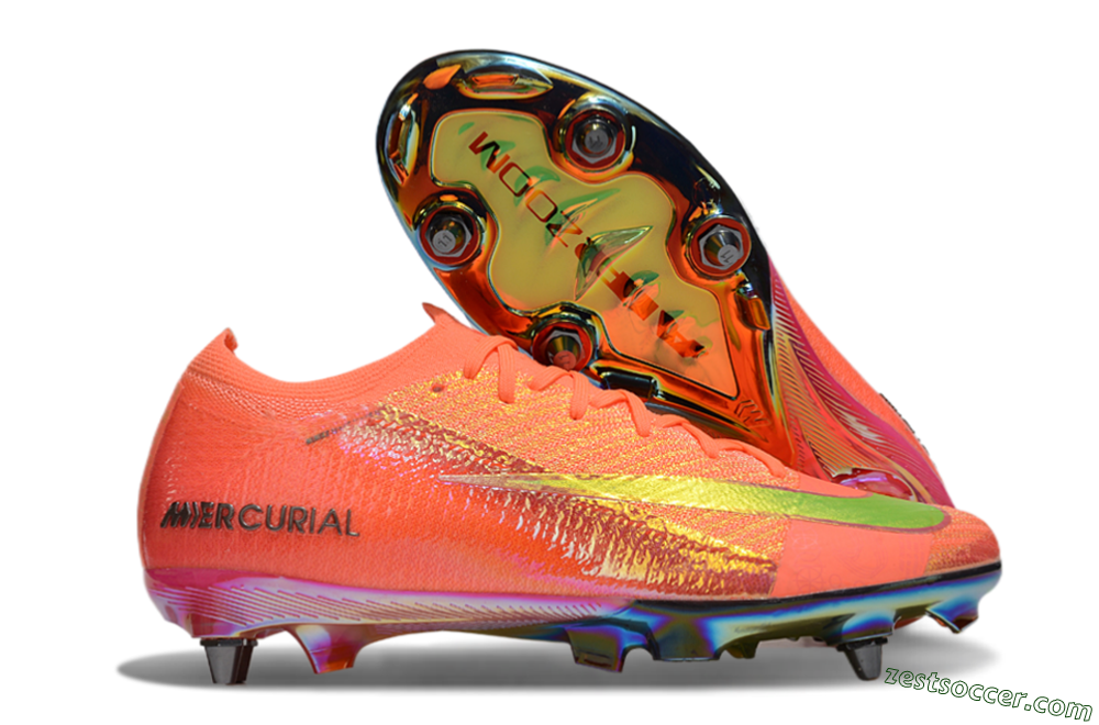 Nike Air Zoom Mercurial Vapor 16 Elite SG Low-Tops Soccer Cleats - Red/Yellow/Gold 0