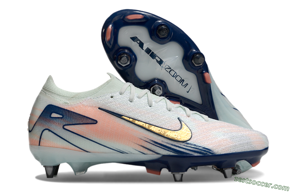 Nike Air Zoom Mercurial Vapor 16 Elite SG Low-Tops Soccer Cleats - Jade/Gold/Blue 0
