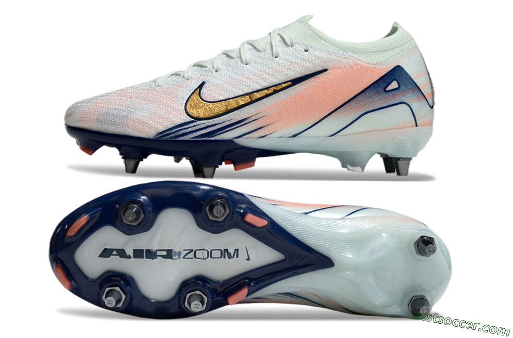 Nike Air Zoom Mercurial Vapor 16 Elite SG Low-Tops Soccer Cleats - Jade/Gold/Blue 1