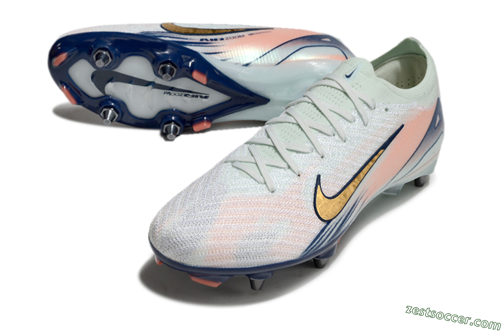 Nike Air Zoom Mercurial Vapor 16 Elite SG Low-Tops Soccer Cleats - Jade/Gold/Blue 3