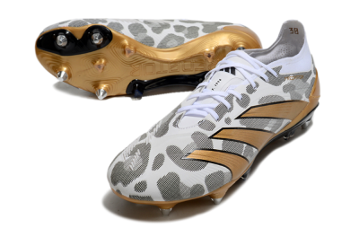Adidas Predator Elite 25 SG Low-Tops Soccer Cleats - White/Black/Gold