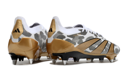 Adidas Predator Elite 25 SG Low-Tops Soccer Cleats - White/Black/Gold