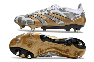 Adidas Predator Elite 25 SG Low-Tops Soccer Cleats - White/Black/Gold