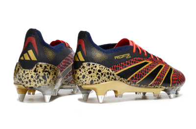 Adidas Predator Elite 25 SG Low-Tops Soccer Cleats - Black/Red/Gold