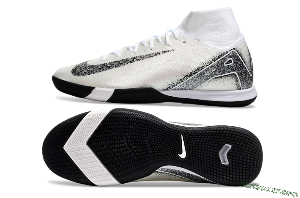 Nike Air Zoom Mercurial Superfly 10 Elite IC High-Tops Soccer Shoes - Beige/Black/White 1