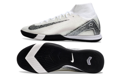 Nike Air Zoom Mercurial Superfly 10 Elite IC High-Tops Soccer Shoes - Beige/Black/White