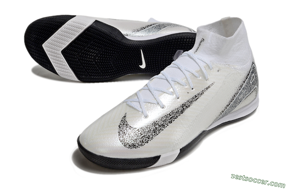 Nike Air Zoom Mercurial Superfly 10 Elite IC High-Tops Soccer Shoes - Beige/Black/White 3