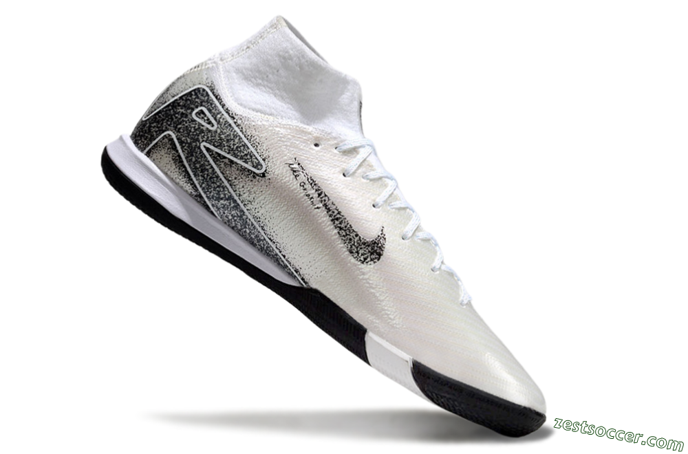 Nike Air Zoom Mercurial Superfly 10 Elite IC High-Tops Soccer Shoes - Beige/Black/White 4