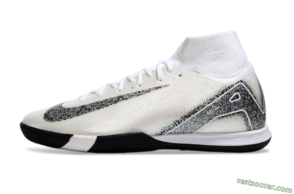 Nike Air Zoom Mercurial Superfly 10 Elite IC High-Tops Soccer Shoes - Beige/Black/White 2