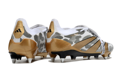 Adidas Predator Elite Foldover Tongue SG Low-Tops Soccer Cleats - White/Black/Gold