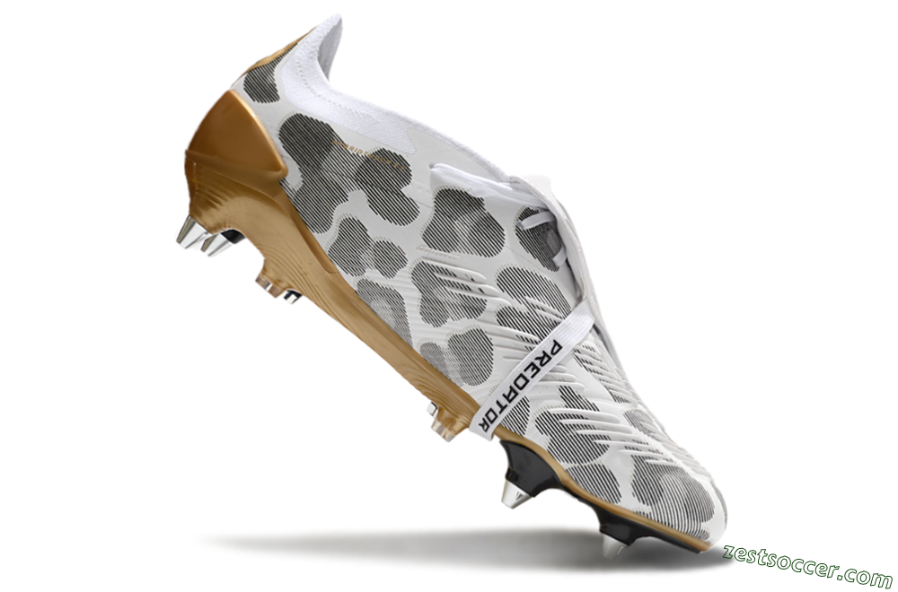 Adidas Predator Elite Foldover Tongue SG Low-Tops Soccer Cleats - White/Black/Gold 4