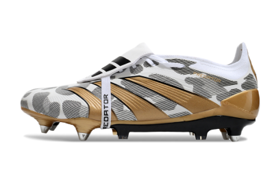 Adidas Predator Elite Foldover Tongue SG Low-Tops Soccer Cleats - White/Black/Gold