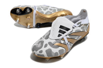 Adidas Predator Elite Foldover Tongue SG Low-Tops Soccer Cleats - White/Black/Gold