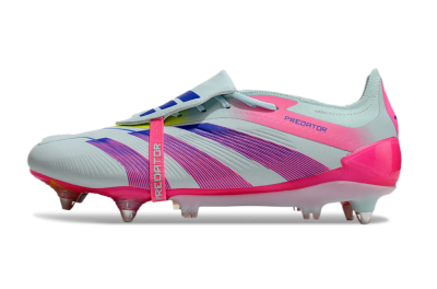 Adidas Predator Elite Foldover Tongue SG Low-Tops Soccer Cleats - Jade/Blue/Pink