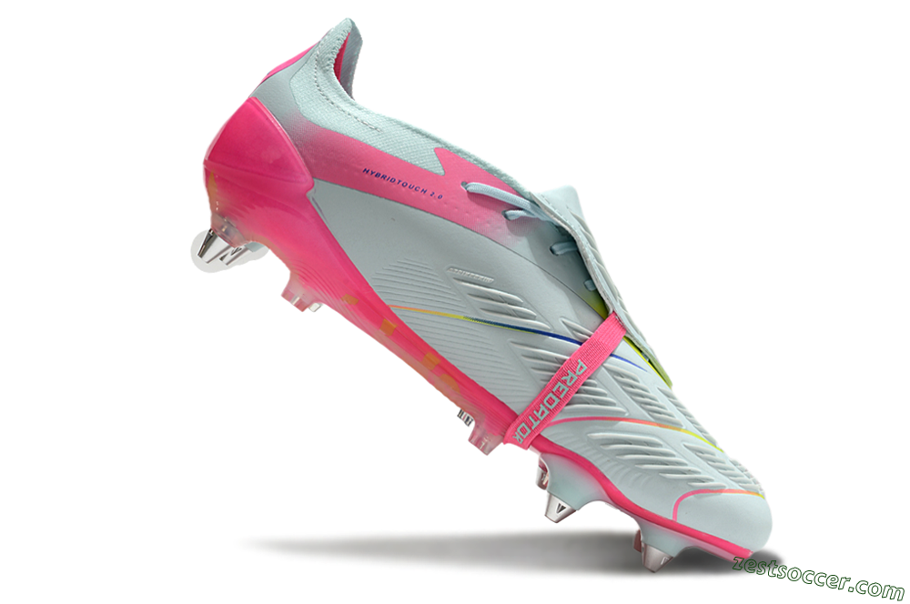 Adidas Predator Elite Foldover Tongue SG Low-Tops Soccer Cleats - Jade/Blue/Pink 4