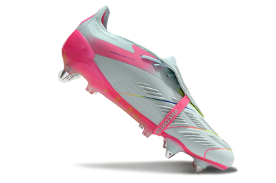 Adidas Predator Elite Foldover Tongue SG Low-Tops Soccer Cleats - Jade/Blue/Pink