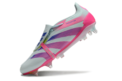 Adidas Predator Elite Foldover Tongue SG Low-Tops Soccer Cleats - Jade/Blue/Pink
