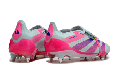 Adidas Predator Elite Foldover Tongue SG Low-Tops Soccer Cleats - Jade/Blue/Pink