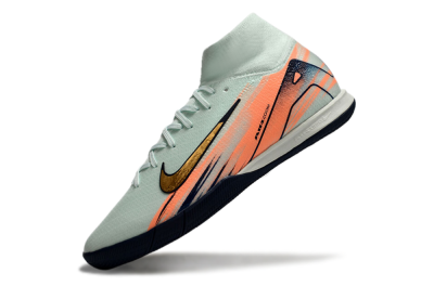 Nike Air Zoom Mercurial Superfly 10 Elite IC High-Tops Soccer Shoes - Jade/Gold/Red