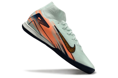 Nike Air Zoom Mercurial Superfly 10 Elite IC High-Tops Soccer Shoes - Jade/Gold/Red