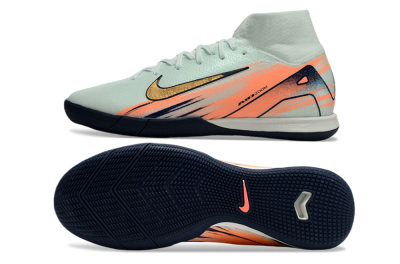 Nike Air Zoom Mercurial Superfly 10 Elite IC High-Tops Soccer Shoes - Jade/Gold/Red