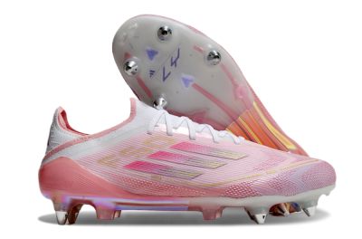 Adidas F50 304 Elite SG Low-Tops Soccer Cleats - Pink/White/Gold