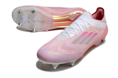 Adidas F50 304 Elite SG Low-Tops Soccer Cleats - Pink/White/Gold