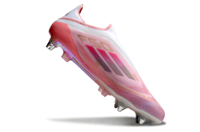 Adidas F50 304 Elite Laceless SG Low-Tops Soccer Cleats - Pink/White/Gold