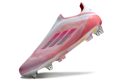 Adidas F50 304 Elite Laceless SG Low-Tops Soccer Cleats - Pink/White/Gold