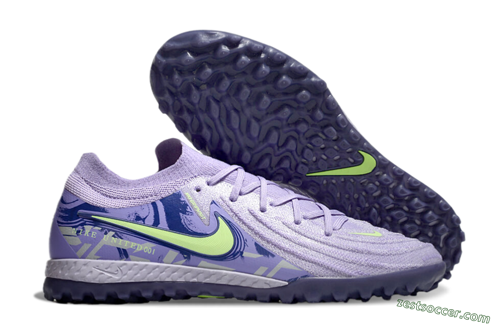 Nike Phantom GX 2 Elite TF Low-Tops Soccer Shoes - Purple/Yellow/White 0
