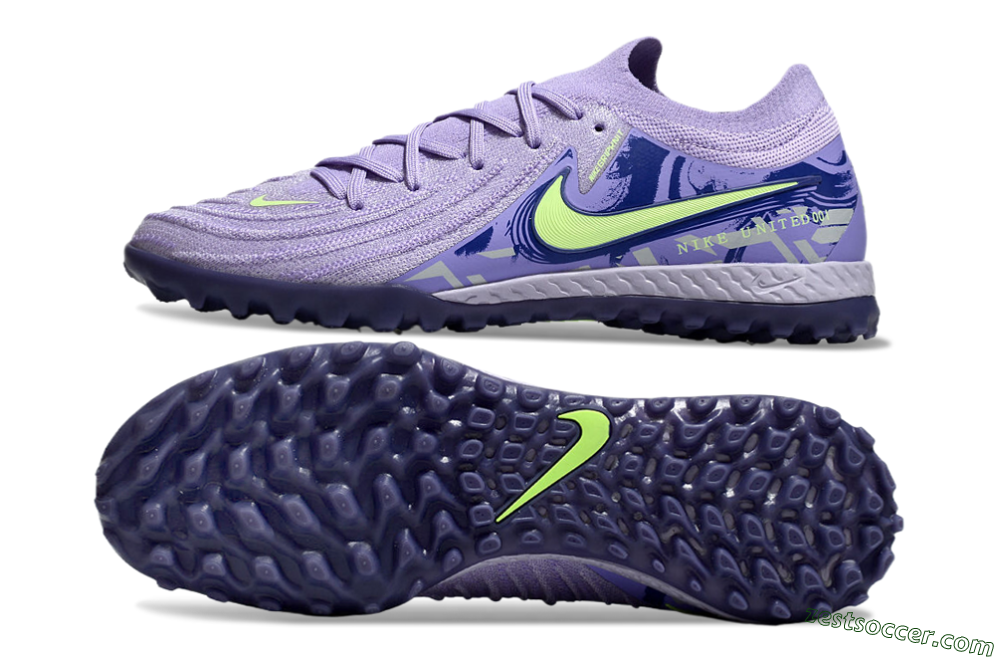 Nike Phantom GX 2 Elite TF Low-Tops Soccer Shoes - Purple/Yellow/White 1