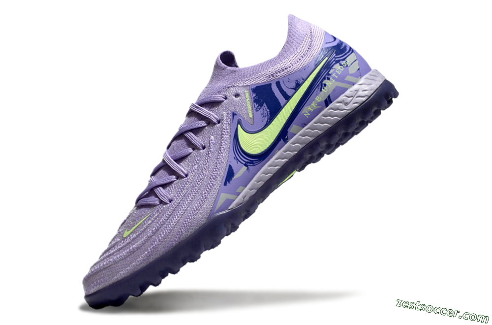 Nike Phantom GX 2 Elite TF Low-Tops Soccer Shoes - Purple/Yellow/White 5