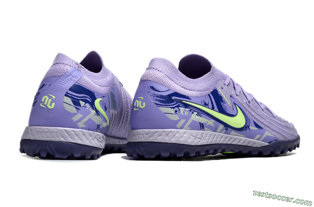 Nike Phantom GX 2 Elite TF Low-Tops Soccer Shoes - Purple/Yellow/White 6