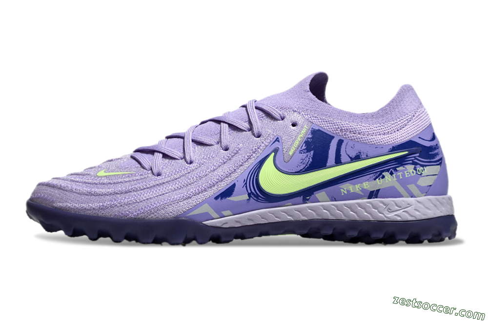 Nike Phantom GX 2 Elite TF Low-Tops Soccer Shoes - Purple/Yellow/White 2
