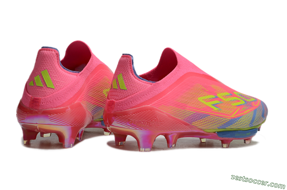didas F50+ Elite Lightstrike Pro Laceless FG Low-Tops Soccer Cleats - Red/Yellow/Blue 6