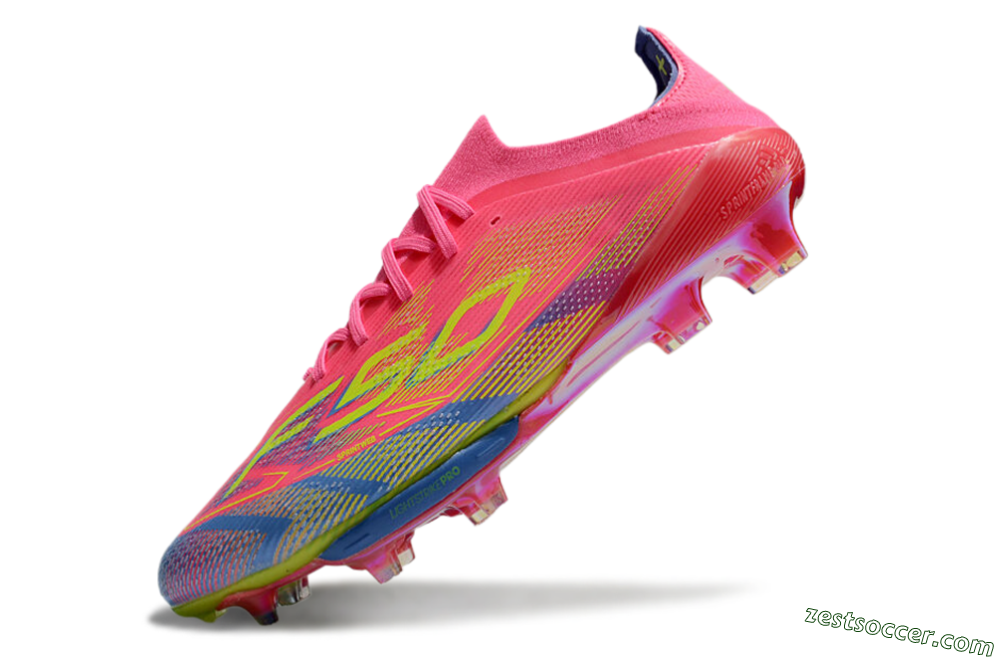 Adidas F50 Lightstrike Pro Elite FG Low-Tops Soccer Cleats - Red/Yellow/Blue 5