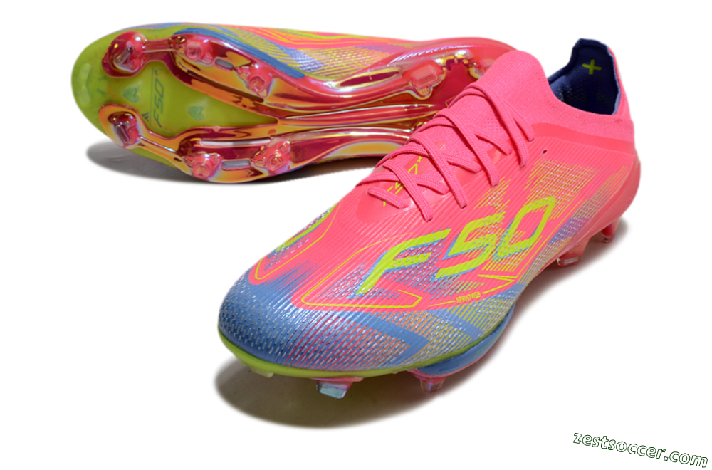 Adidas F50 Lightstrike Pro Elite FG Low-Tops Soccer Cleats - Red/Yellow/Blue 3
