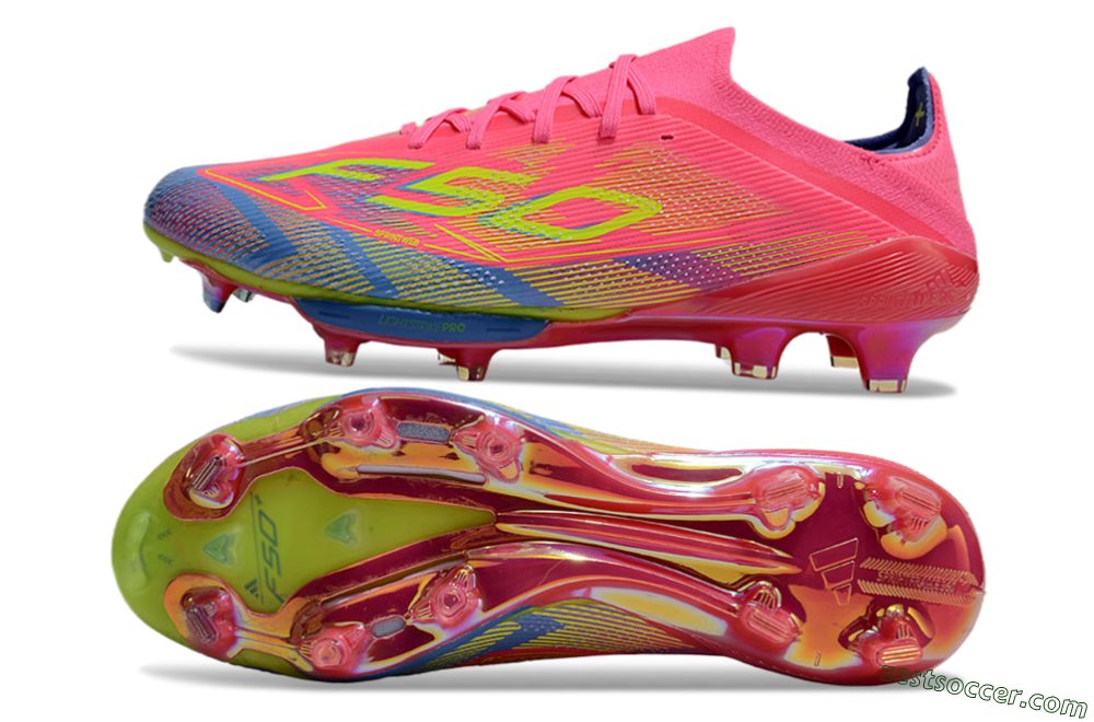 Adidas F50 Lightstrike Pro Elite FG Low-Tops Soccer Cleats - Red/Yellow/Blue 1
