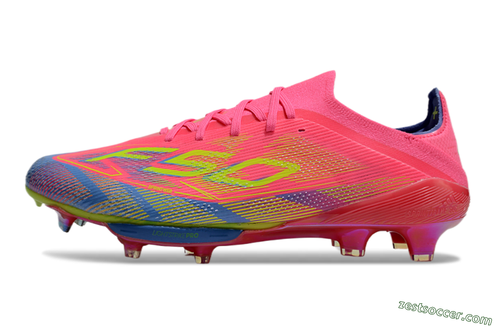 Adidas F50 Lightstrike Pro Elite FG Low-Tops Soccer Cleats - Red/Yellow/Blue 2