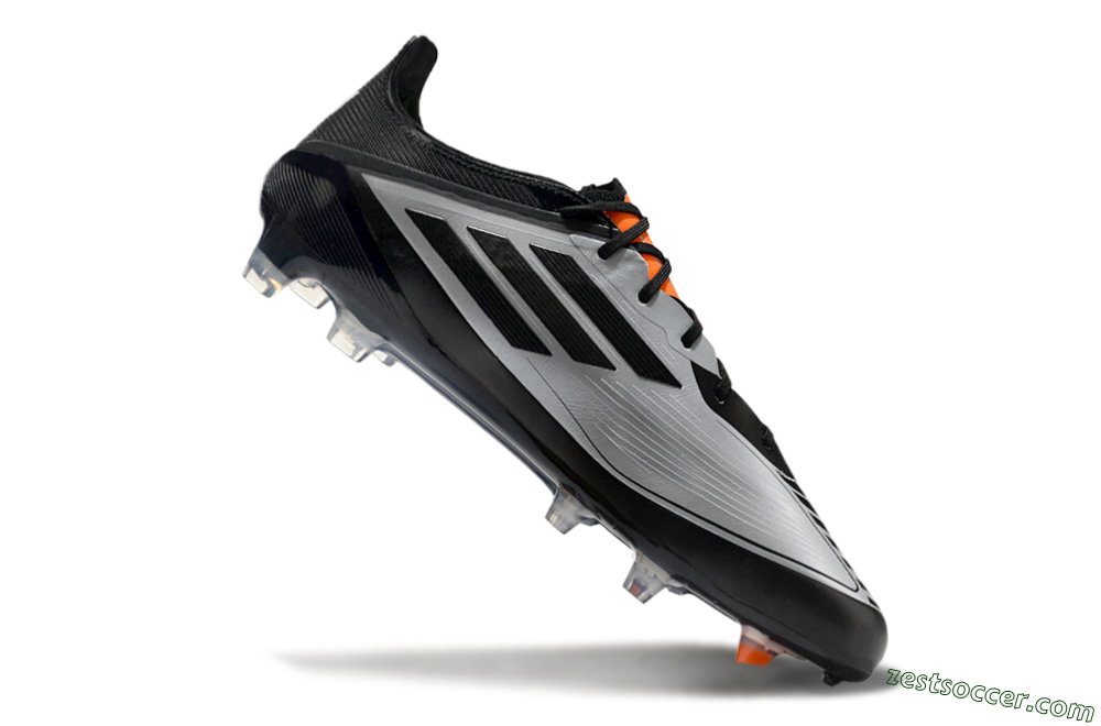 Adidas F50 Elite Messi FG Low-Tops Soccer Cleats - Silver/Black/Orange 4