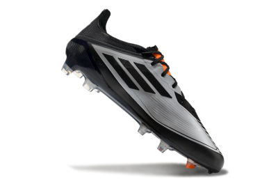 Adidas F50 Elite Messi FG Low-Tops Soccer Cleats - Silver/Black/Orange