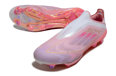 Adidas F50+ Lightstrike Elite Laceless 304 FG Low-Tops Soccer Cleats - Pink/Purple/Gold