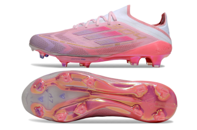 Adidas F50+ Lightstrike 304+ Elite FG Low-Tops Soccer Cleats - Pink/Gold/White
