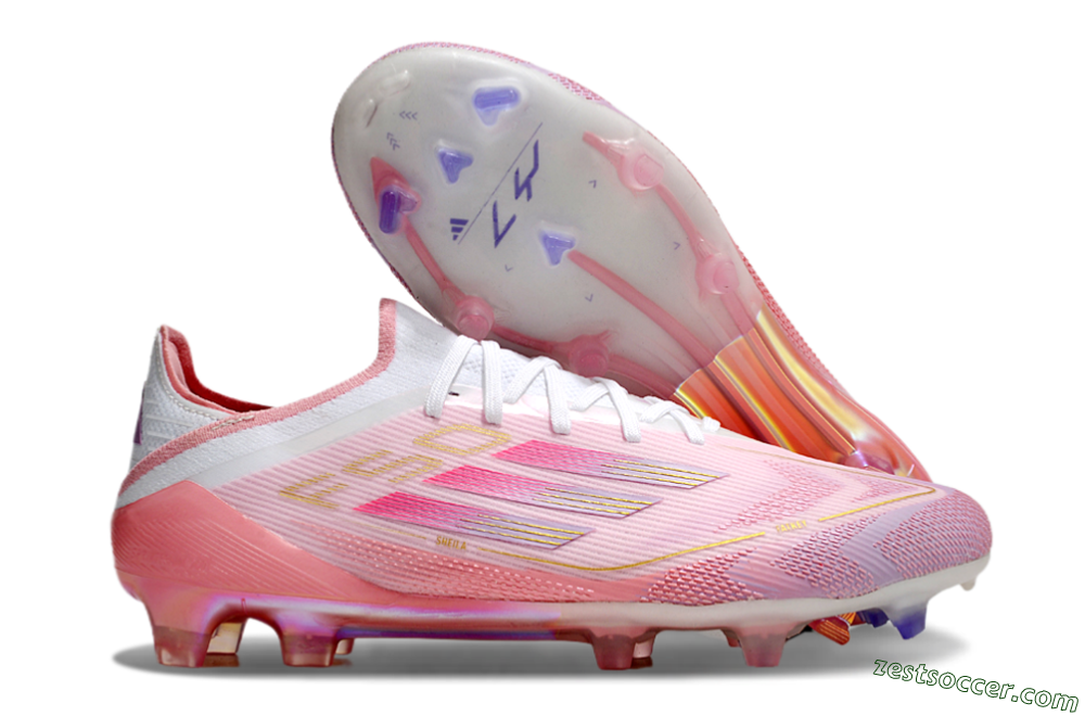 Adidas F50 Elite FG Low-Tops Soccer Cleats - Purple/White/Pink 0