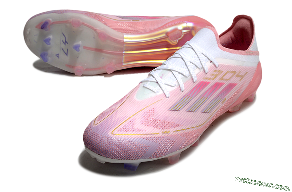 Adidas F50 Elite FG Low-Tops Soccer Cleats - Purple/White/Pink 3