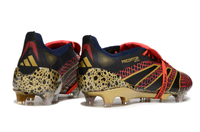 Adidas Predator Elite Foldover Tongue FG Low-Tops Soccer Cleats - Red/Black/Gold