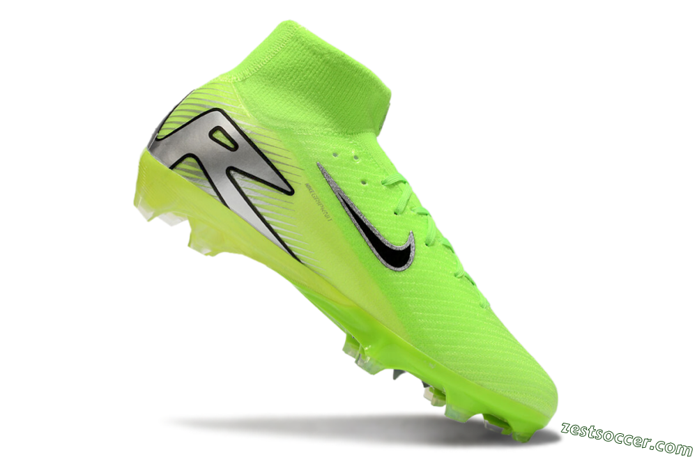 Nike Air Zoom Mercurial Superfly 10 Academy FG High-Tops Soccer Cleats - Yellow/Black/Silver 4