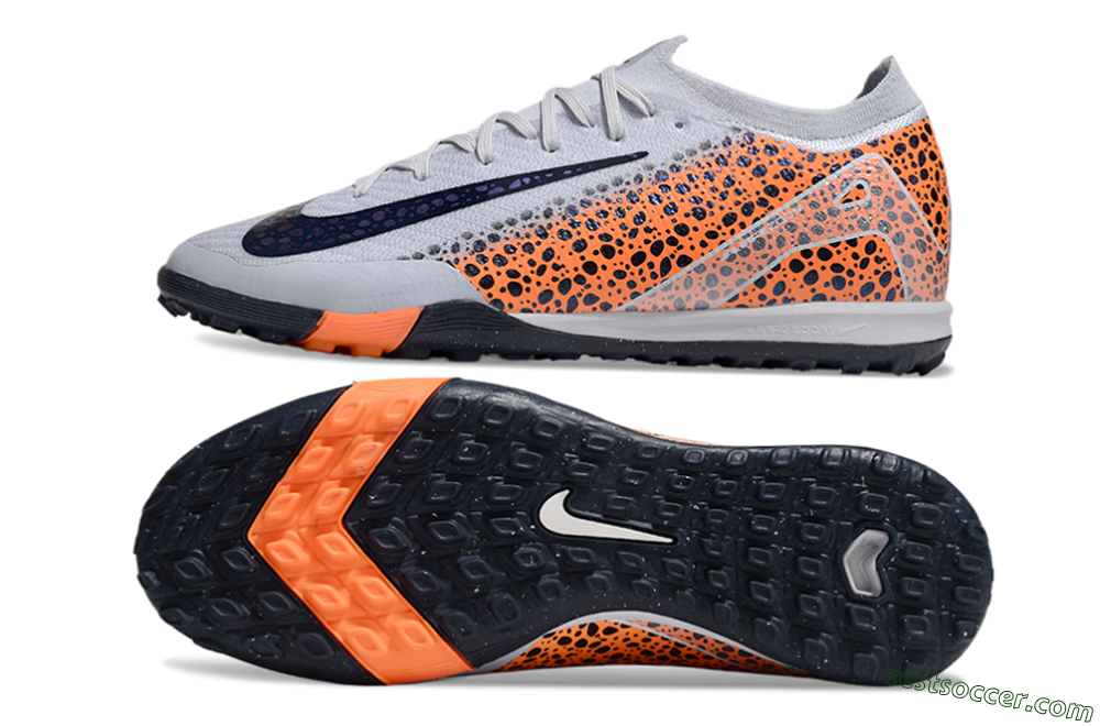 Nike Air Zoom Mercurial Vapor 16 Elite TF Low-Tops Soccer Shoes - Grey/Black/Orange 1