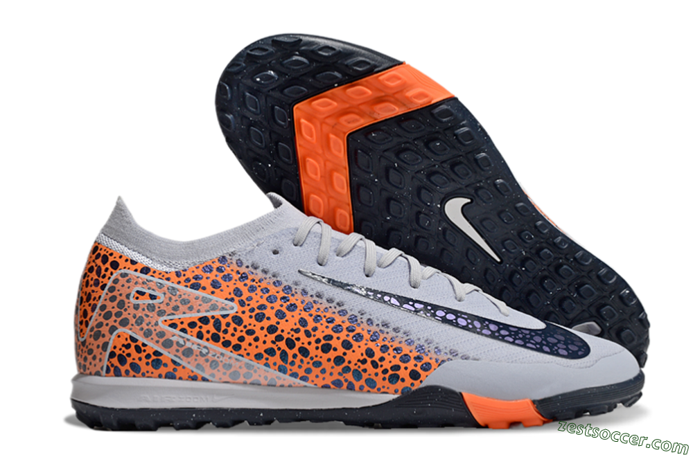 Nike Air Zoom Mercurial Vapor 16 Elite TF Low-Tops Soccer Shoes - Grey/Black/Orange 0